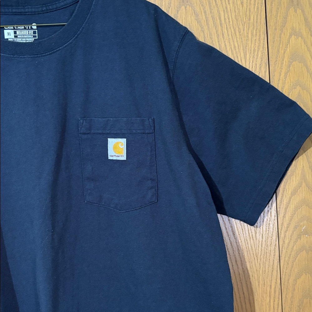 Carhartt Dark Blue Tee with Pocket XL heavy cotton - Picture 2 of 5
